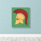 Corinthian Helmet Canvas Afdruk (Insitu (Houten vloer))