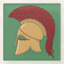 Corinthian Helmet Glass Onderzetter
