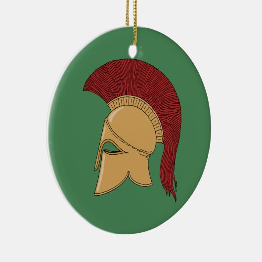 Corinthian Helmet Keramisch Ornament (Rechts)