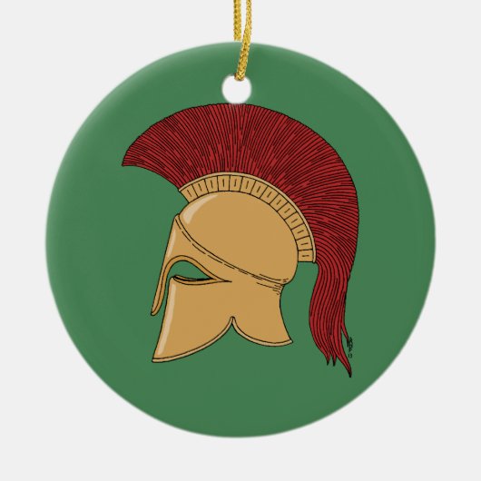 Corinthian Helmet Keramisch Ornament (Voorkant)