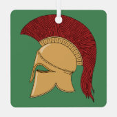 Corinthian Helmet Metalen Ornament (Achterkant)