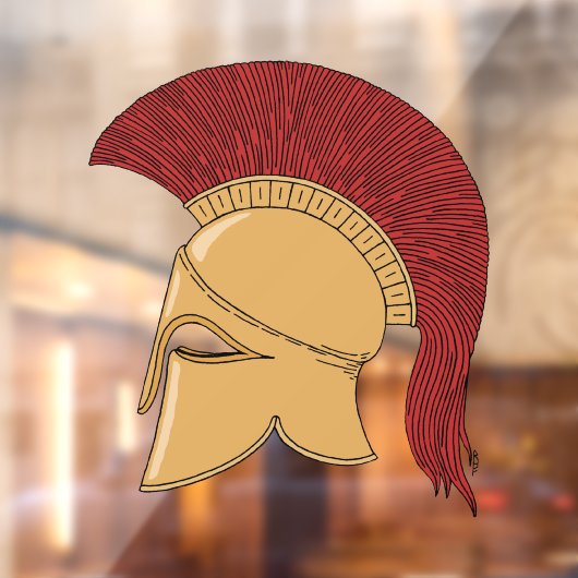 Corinthian Helmet Raamsticker (Vel 2)