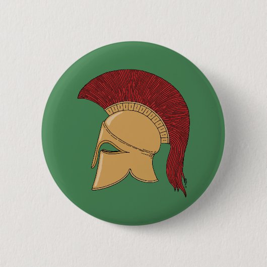 Corinthian Helmet Ronde Button 5,7 Cm (Voorkant)
