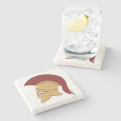 Corinthian Helmet Stenen Onderzetter (Zijkant)