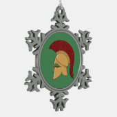 Corinthian Helmet Tin Sneeuwvlok Ornament (Links)