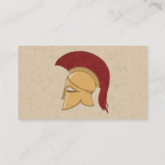 Corinthian Helmet Visitekaartje (Achterkant)