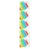 CORINTHIANS 13:13 RAINBOW HEART ONTWERP KORTE TAFELLOPER (Voorkant)