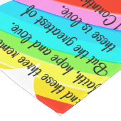 CORINTHIANS 13:13 RAINBOW HEART ONTWERP KORTE TAFELLOPER (Hoek)