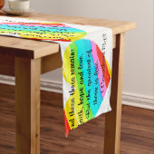 CORINTHIANS 13:13 RAINBOW HEART ONTWERP KORTE TAFELLOPER (Voorbeeld)
