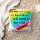 CORINTHIANS 13:13 RAINBOW HEART ONTWERP KUSSEN (Deken)