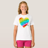  CORINTHIANS 13:13 RAINBOW HEART ONTWERP T-SHIRT (Voorkant volledig)
