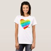  CORINTHIANS 13:13 RAINBOW HEART ONTWERP T-SHIRT (Voorkant volledig)