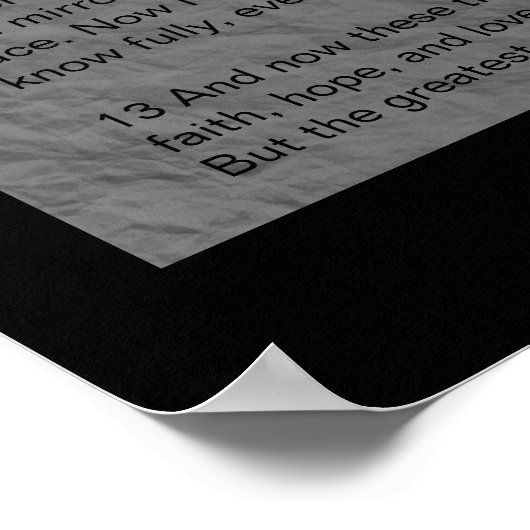 Corinthians 13 Afdrukken Poster (Hoek)
