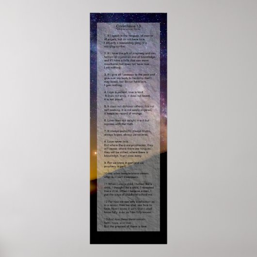 Corinthians 13 Afdrukken Poster (Voorkant)