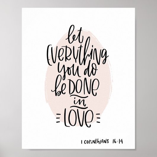 Corinthians 16:14 Bijbelverf Poster (Voorkant)