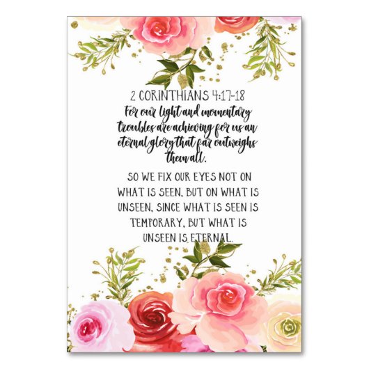 Corinthians Bijbelverse Kaart (Voorkant)