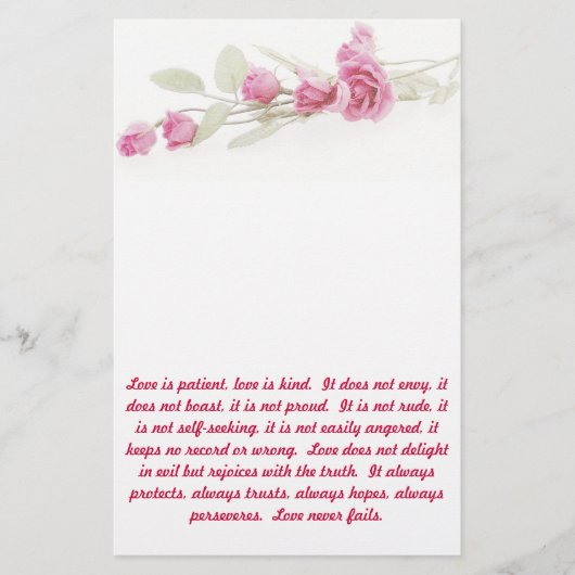 Corinthians Verse Stationery Briefpapier (Voorkant)