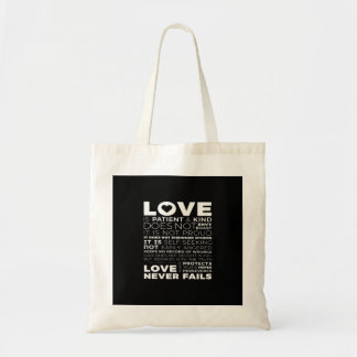 Corinthiërs Liefde Is Geduldig En Vriendelijk Niet Tote Bag