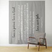 Corinthiërs Vers, Liefde is Geduldig (zwart-wit op Wandkleed (In situ)