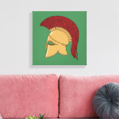 Corinthische helm canvas afdruk (Insitu (Woonkamer))