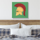 Corinthische helm canvas afdruk (Insitu (Slaapkamer))