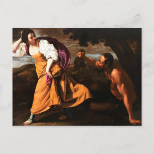 Corisca en de Satyr - Artemisa Gentileschi Briefkaart