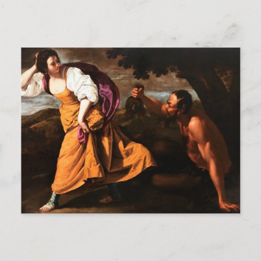 Corisca en de Satyr - Artemisa Gentileschi Briefkaart (Voorkant)