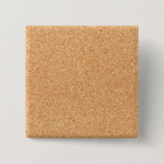 Cork Board Vierkante Button 5,1 Cm (Voorkant)
