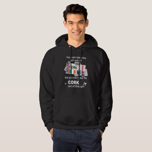 Cork Boarding Pass  Cork Girl  Cork Hoodie (Voorkant volledig)