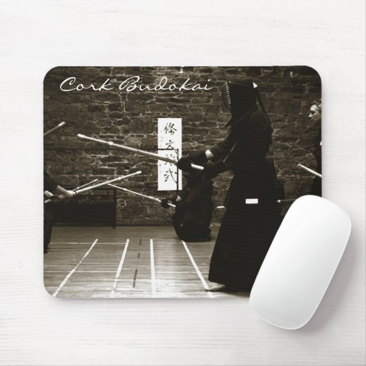Cork Budokai kendo mousemat dojo Muismat (Met muis)