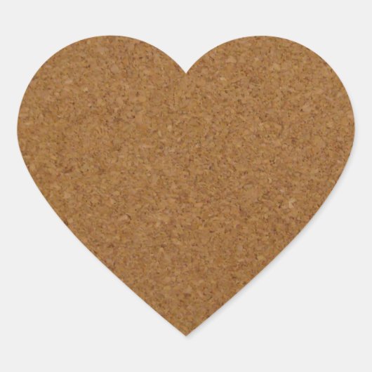 Cork Bulletin Board Hart Sticker (Voorkant)