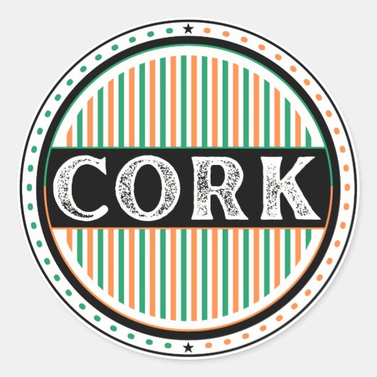 Cork City Pride Embleem – Ierse Identiteit Ronde Sticker (Voorkant)