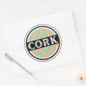 Cork City Pride Embleem – Ierse Identiteit Ronde Sticker (Envelop)