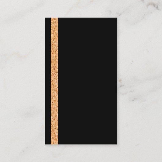 Cork Gestreepte Accent / Zwart Visitekaartje (Achterkant)