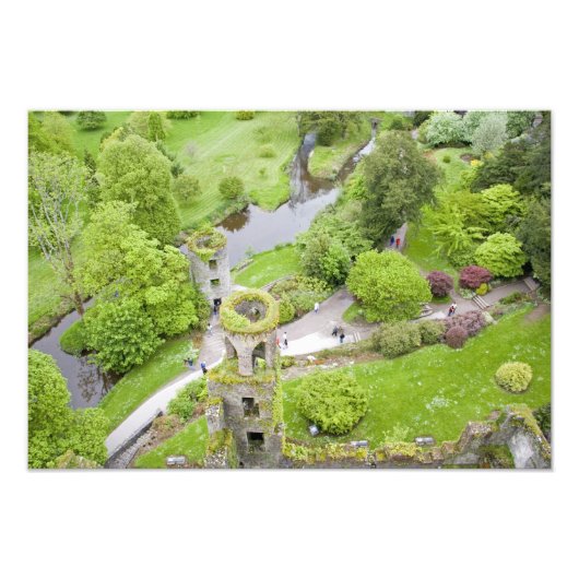 Cork, Ierland. Het beruchte Blarney Castle Foto Afdruk (Voorkant)