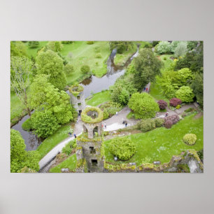 Cork, Ierland. Het beruchte Blarney Castle Poster