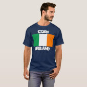 Cork, Ierland met Ierse vlag T-shirt (Voorkant volledig)
