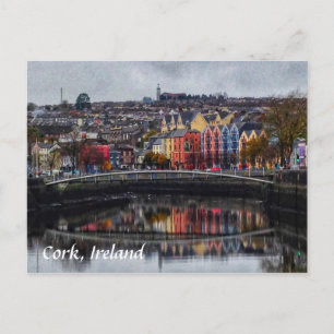 Cork Ireland, Colors in Winter Briefkaart