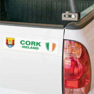Cork Ireland Crest en Irish Flag Bumpersticker