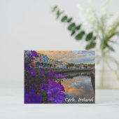 Cork, Ireland Flowers, River Lee Postcard Briefkaart (Staand voorkant)