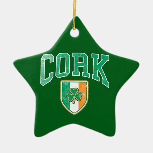 CORK Ireland Keramisch Ornament (Voorkant)