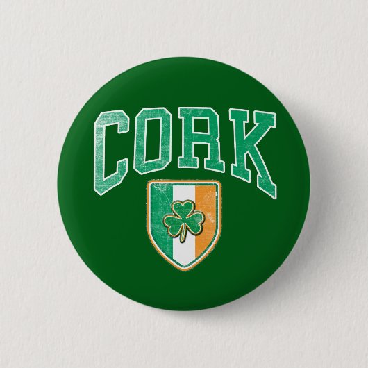 CORK Ireland Ronde Button 5,7 Cm (Voorkant)