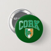 CORK Ireland Ronde Button 5,7 Cm (Voorkant /achterkant)