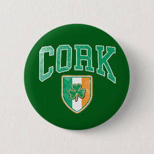 CORK Ireland Ronde Button 5,7 Cm
