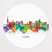 Cork Ireland Skyline Labels (Design 2)