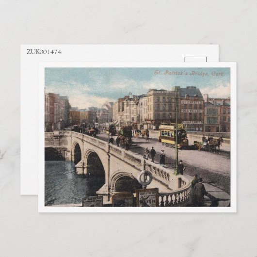 Cork Ireland, St Patrick's Bridge c1904 Briefkaart (Voorkant / Achterkant)