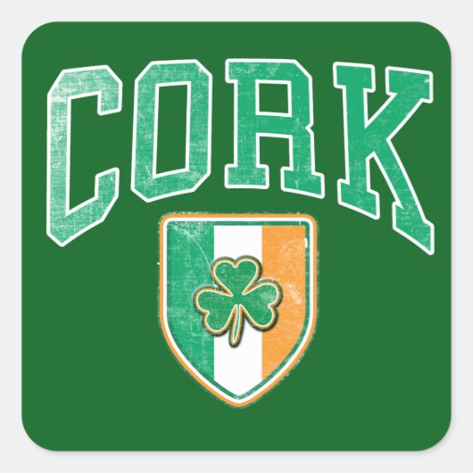 CORK Ireland Vierkante Sticker (Voorkant)