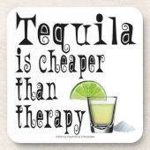 CORK ONDERZETTERS SET, TEQUILA IS CHEAPER DAN THER (Voorkant)