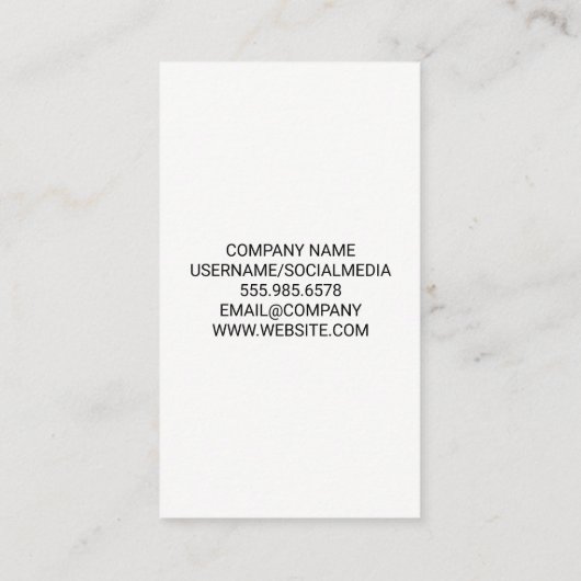 Cork Print | Rood wijnglas en gordel Visitekaartje (Achterkant)