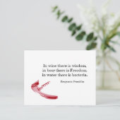 Cork schroefwijn en het briefkaart van het (Staand voorkant)